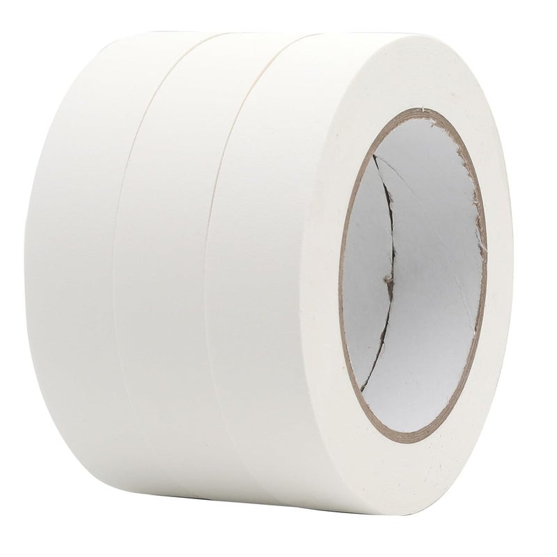 AMOGATO White Gaffer Tape 1 InchX 33Yards 3Rolls - Waterproof, Tearable, Writable, Matte Finish - Ideal for Labeling and Wire Management - Image 1
